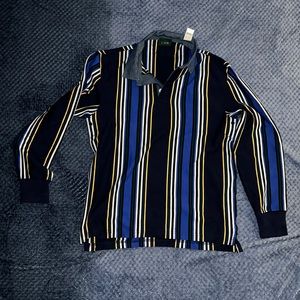 J crew Rugby shirt in stripe men’s large brand new with tag